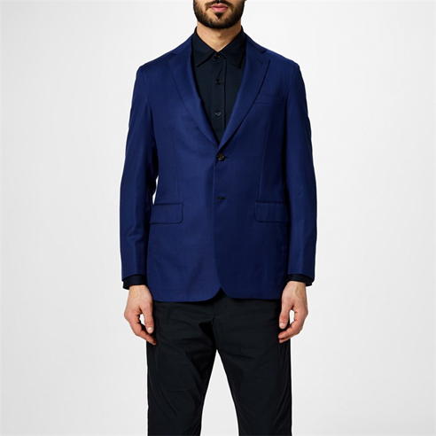 BRIONI - Royal Blue Plume Jacket
