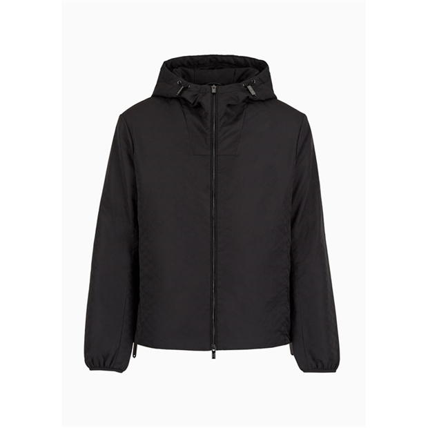 emporio armani black down eagle jacket