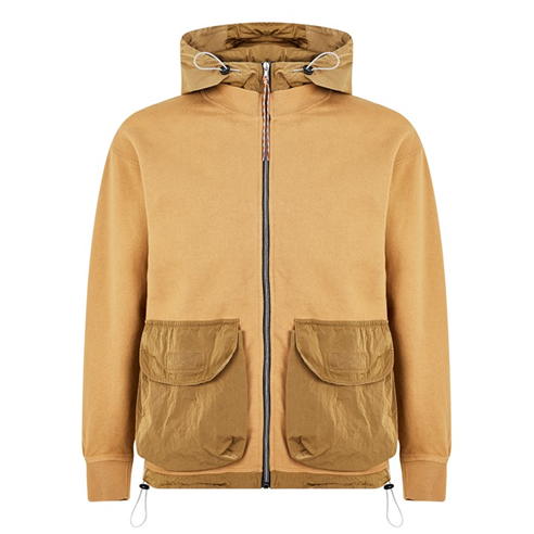ARIES - Nylon Hybrid Zip Up Hoodie