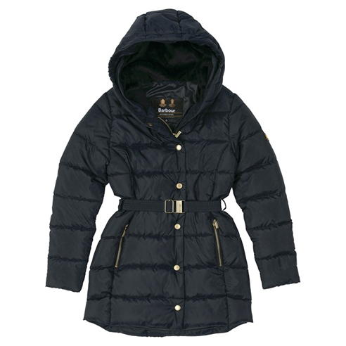 Barbour International - Girls Track Line Quilted Jacket