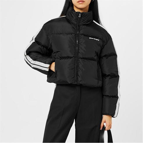 PALM ANGELS - Cropped Track Padded Jacket
