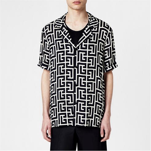 BALMAIN - Monogramprint Flowing Shirt
