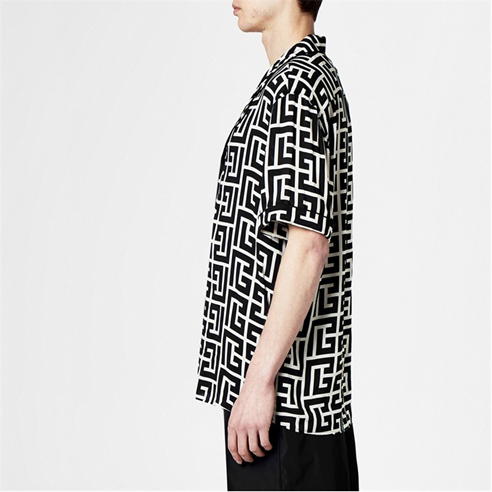 BALMAIN - Monogramprint Flowing Shirt