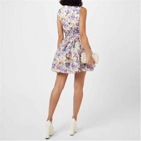 ZIMMERMANN - Sleeveless V Neck Floral  Minidress