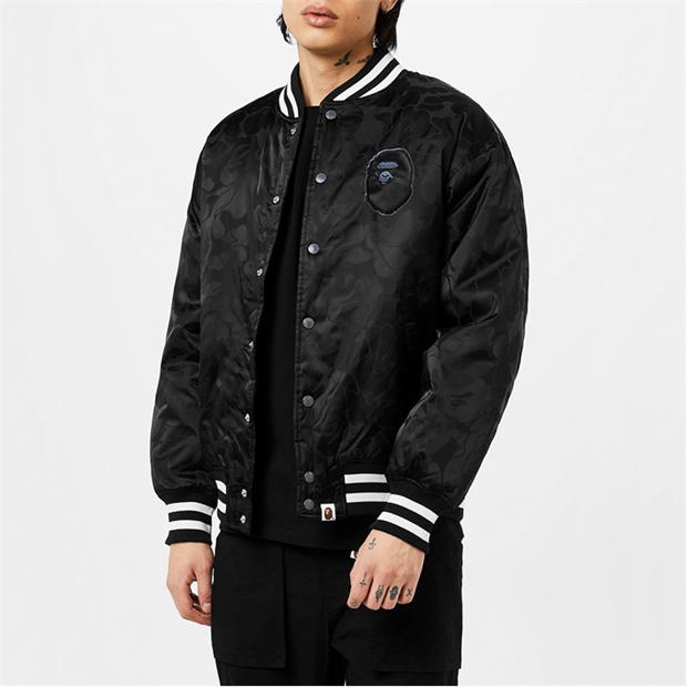 A BATHING APE Solid Camo Padded Varsity Jacket Cruise Fashion