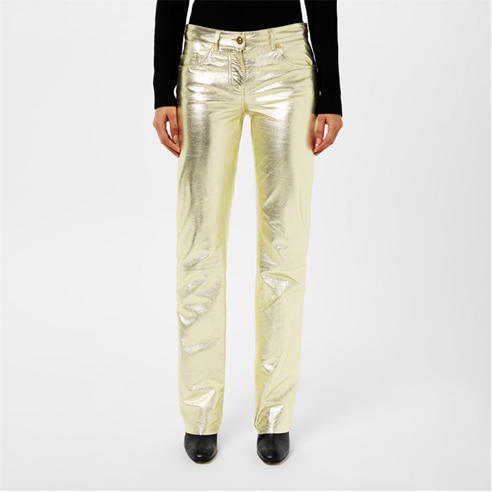 PALM ANGELS - Laminated Leather Trousers