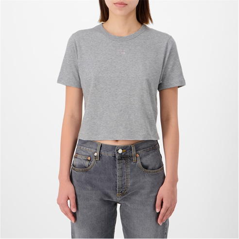 GUCCI - Cropped T-Shirt With Crystal G Logo