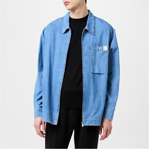 LANVIN - Zip Denim Overshirt