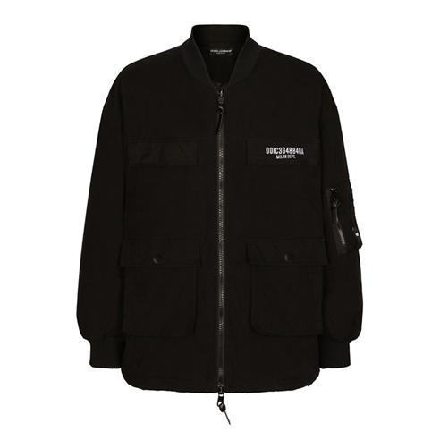 DOLCE AND GABBANA - Dg Vib3 Long Faille Bomber Jacket