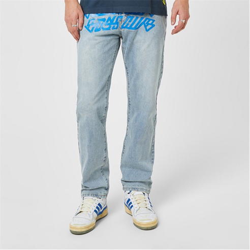 BILLIONAIRE BOYS CLUB - Cursive Logo Denim Jeans