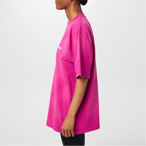 BALENCIAGA - Political Embroidered Logo Oversized T Shirt
