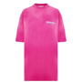 Pink 5282 - BALENCIAGA - Political Embroidered Logo Oversized T Shirt