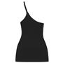 Black 1001 - OFF WHITE - Asymmetrical Tank Top