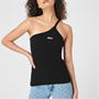 Black 1001 - OFF WHITE - Asymmetrical Tank Top