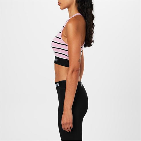 PALM ANGELS - Striped Knit Logo Top