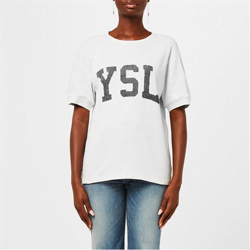 SAINT LAURENT - Ysl Logo T Shirt