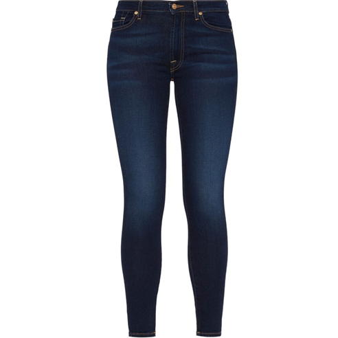 7 For All Mankind - High Waist Skinny Crop Jeans
