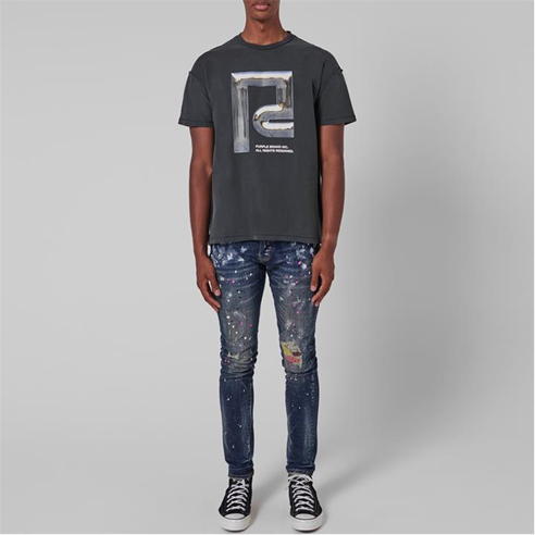 PURPLE BRAND - Mid Rise Slim Leg Jeans