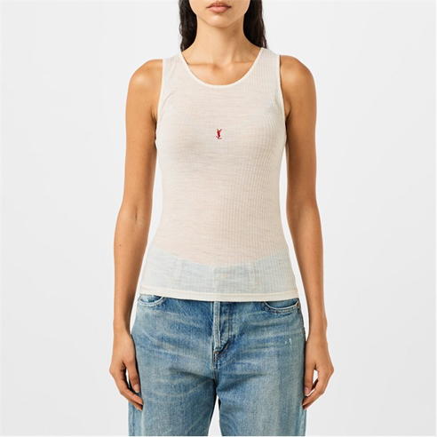 SAINT LAURENT - Ribbed Tank Top