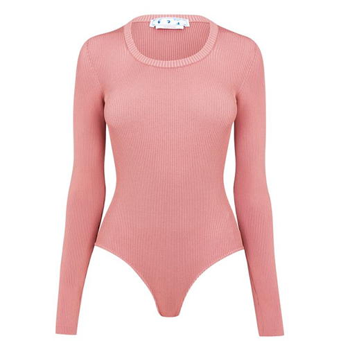 OFF WHITE - Ribbed Logo Bodysuit