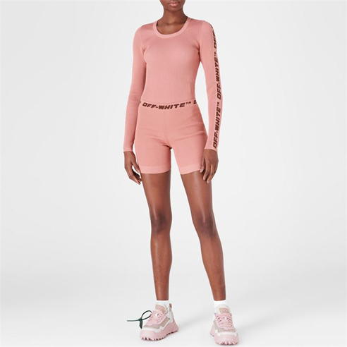 OFF WHITE - Ribbed Logo Bodysuit