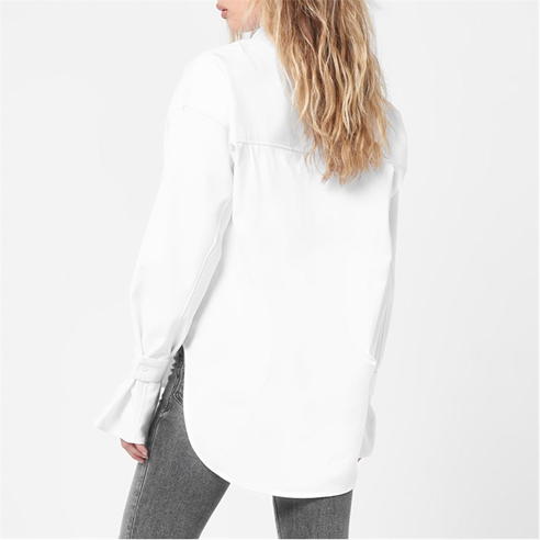 GOOD AMERICAN - Tabbed Poplin Shirt