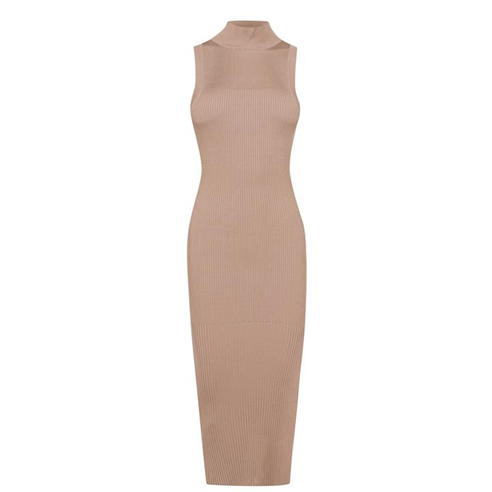 GOOD AMERICAN - Plaited Rib Midi Dress
