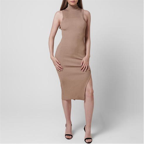GOOD AMERICAN - Plaited Rib Midi Dress
