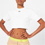 White 0110 - OFF WHITE - Logo Crop T Shirt