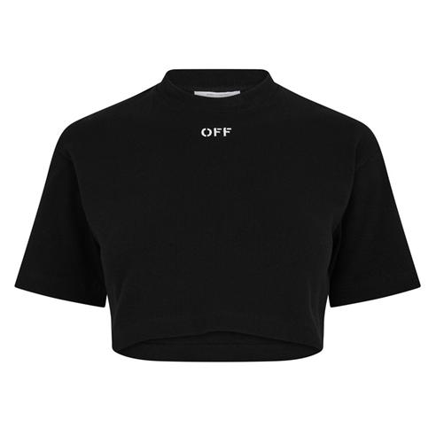 OFF WHITE - Logo Crop T Shirt