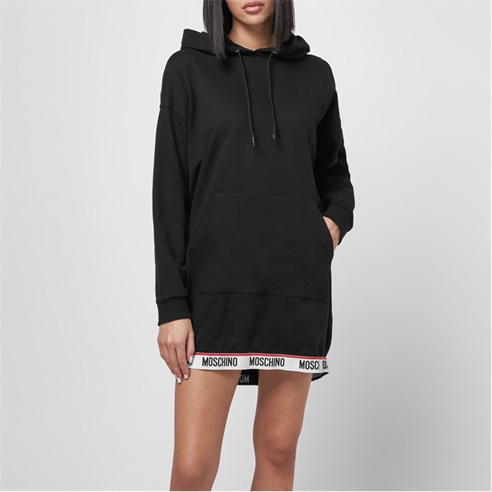 MOSCHINO - Hooded Sweatshirt Dress