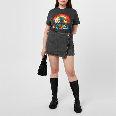 GANNI - Rainbow Graphic Print T Shirt