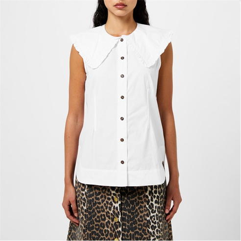 GANNI - Cotton Poplin Blouse
