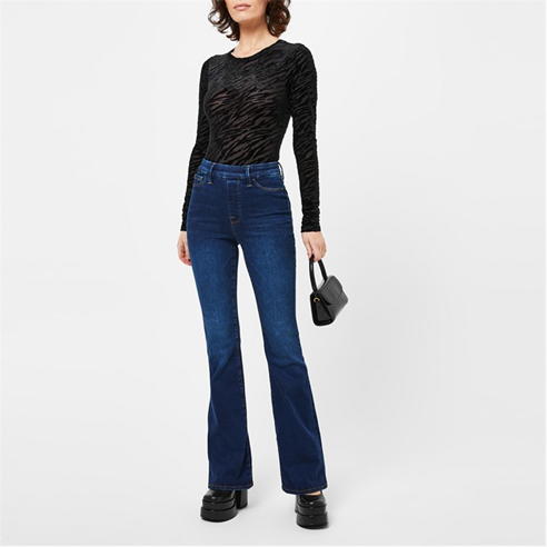 GOOD AMERICAN - Pull-On Flare Jeans