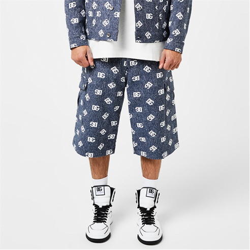 DOLCE AND GABBANA - Logo Denim Shorts