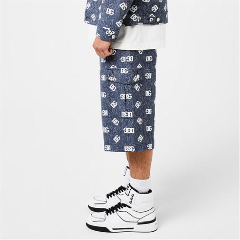 DOLCE AND GABBANA - Logo Denim Shorts