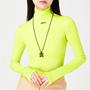 Fluo Yellw 6510 - OFF WHITE - Stamp Second Skin Turtleneck