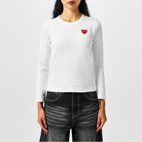 COMME DES GARCONS PLAY - Small Heart Long Sleeve T Shirt