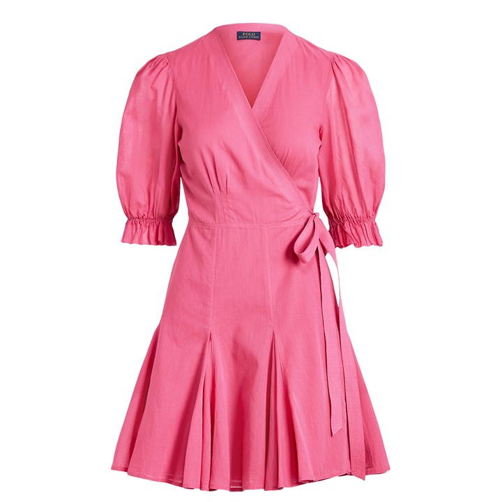 polo ralph lauren wrap dress - pink