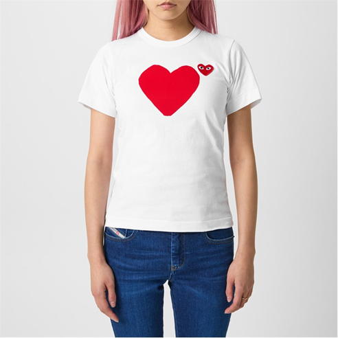 COMME DES GARCONS PLAY - Double Heart T Shirt