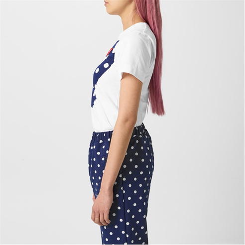 COMME DES GARCONS PLAY - Polka Dot Heart T Shirt