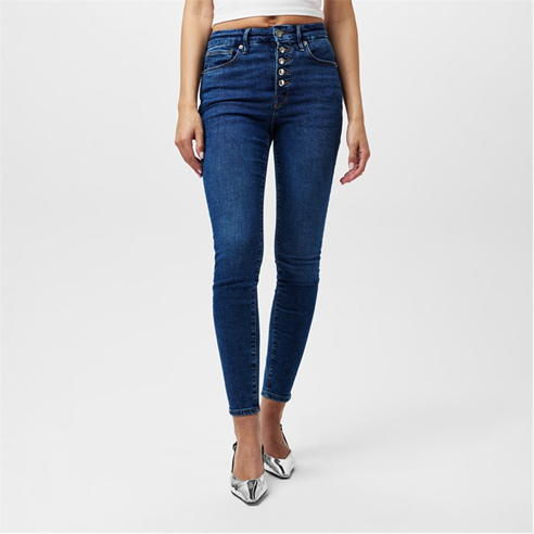 GOOD AMERICAN - Good Waist Exposed Button Jeans