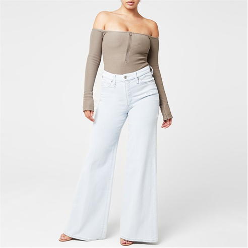 GOOD AMERICAN - Good Waist Palazzo Jeans
