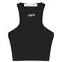 Black 1001 - OFF WHITE - Stamp Crop Vest