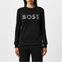 Black 001 - Boss - Diamante Logo Sweatshirt
