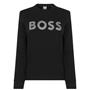 Black 001 - Boss - Diamante Logo Sweatshirt