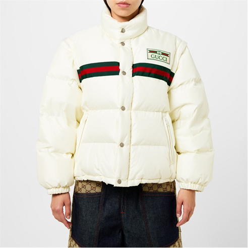 GUCCI - 1921 Padded Nylon Web Bomber Jacket