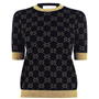 Navy/Gold 4921 - GUCCI - Gg Lurex Knit Jumper