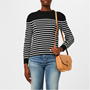 Black/Wht 1095 - SAINT LAURENT - Striped Knit Jumper