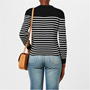 Black/Wht 1095 - SAINT LAURENT - Striped Knit Jumper